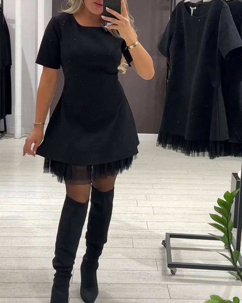 Elegant Mini Dress with Sparkling Comfort