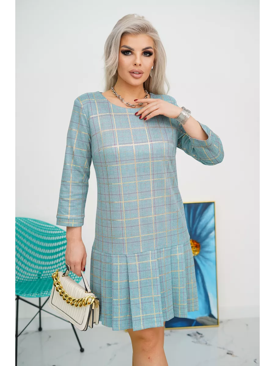 Elegant Checked Dress