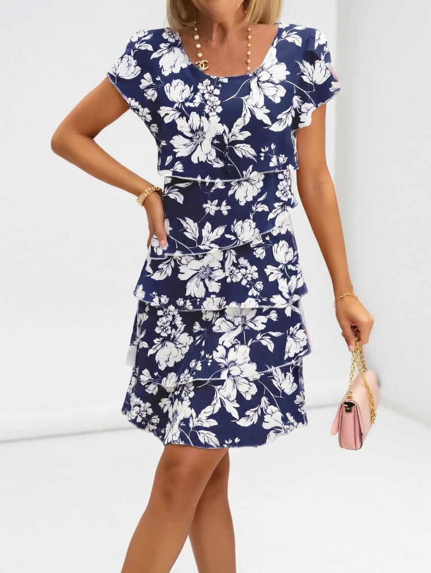 Elegant Light Floral Summer Dress
