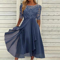 Elegant Lace Midi Dress