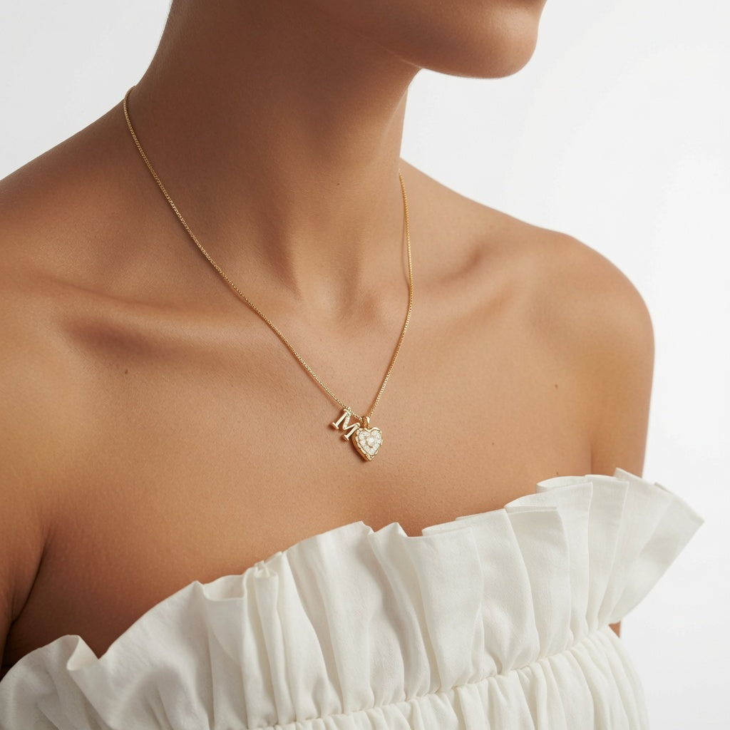 Personalized Heart Necklace Eternal Elegance