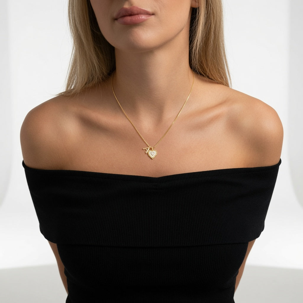 Personalized Heart Necklace Eternal Elegance