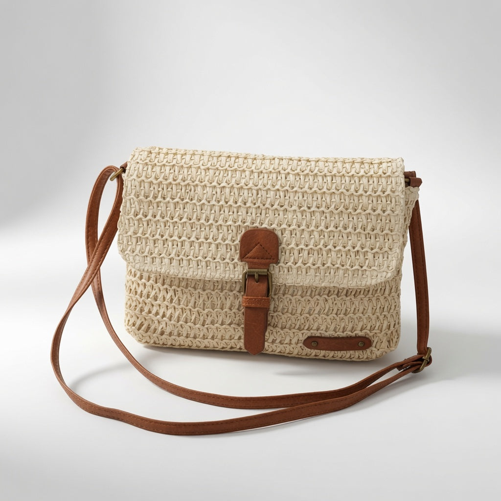 Woven Crossbody Bag Bohemian Charm
