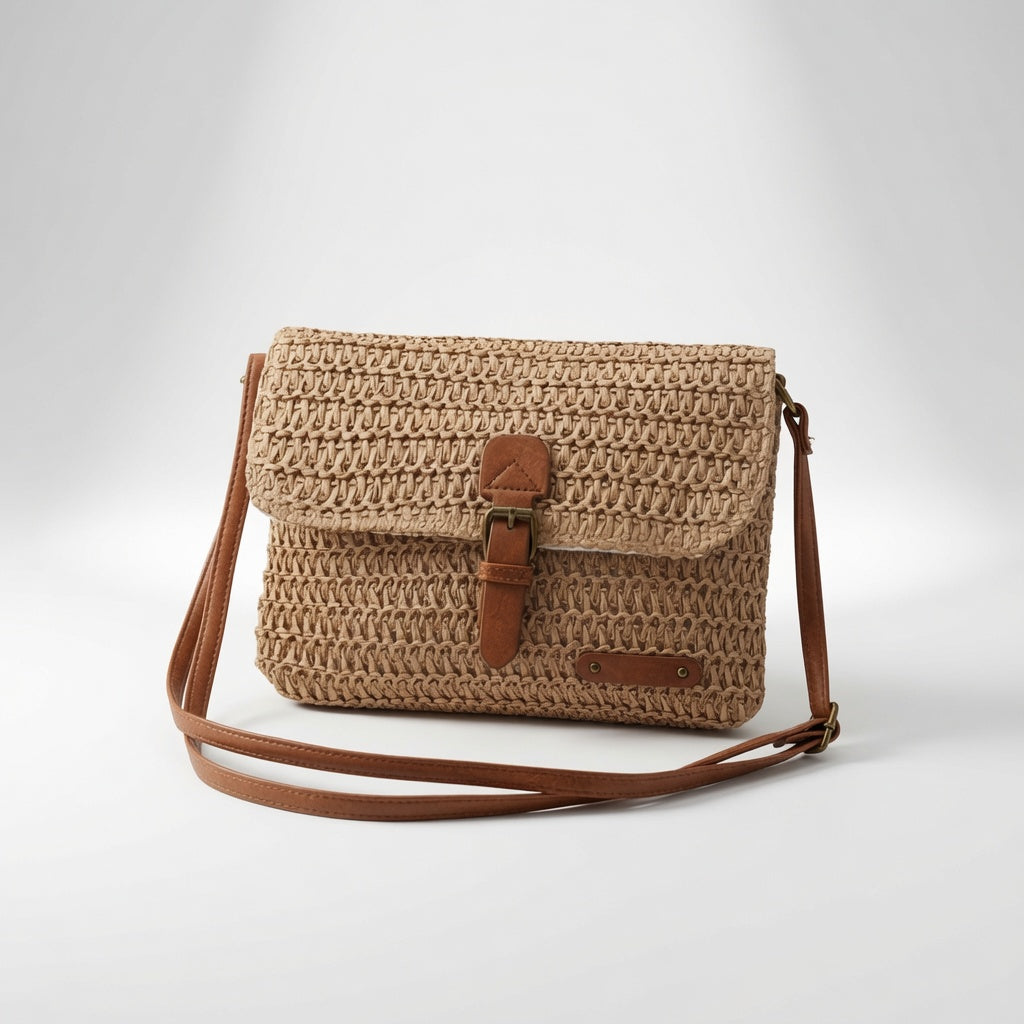 Woven Crossbody Bag Bohemian Charm