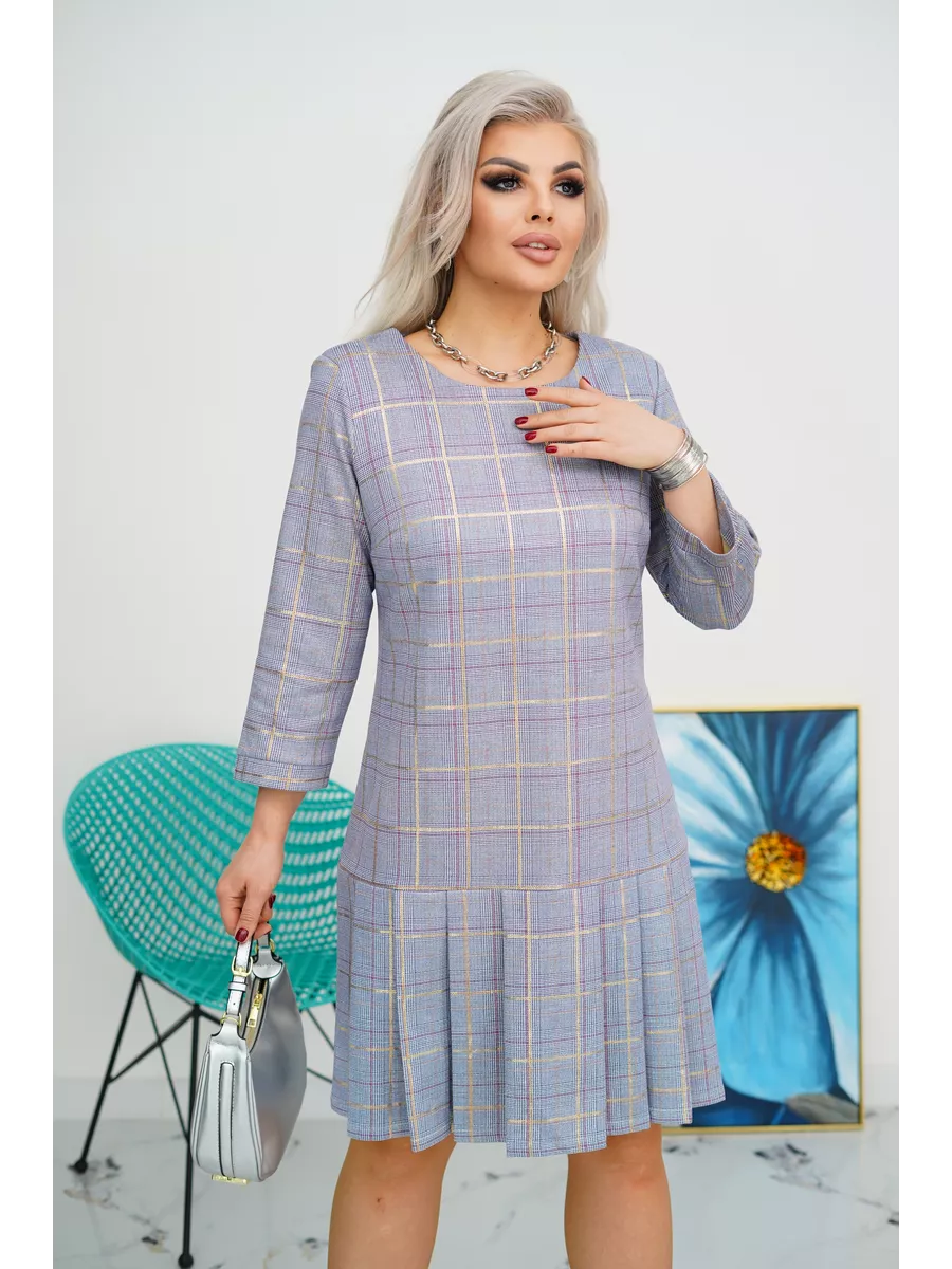 Elegant Checked Dress