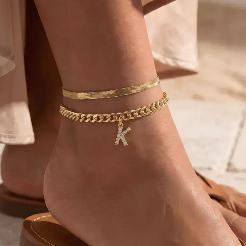 Personalized Initial Anklet