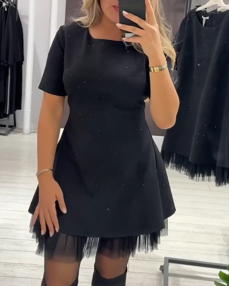 Elegant Mini Dress with Sparkling Comfort