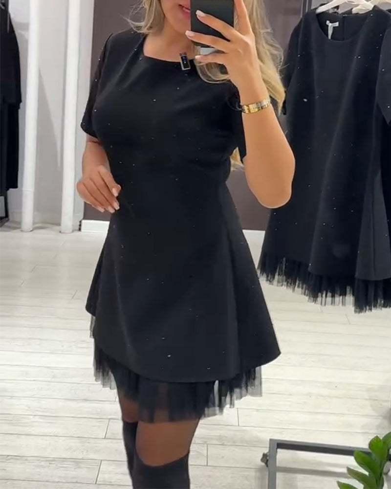 Elegant Mini Dress with Sparkling Comfort