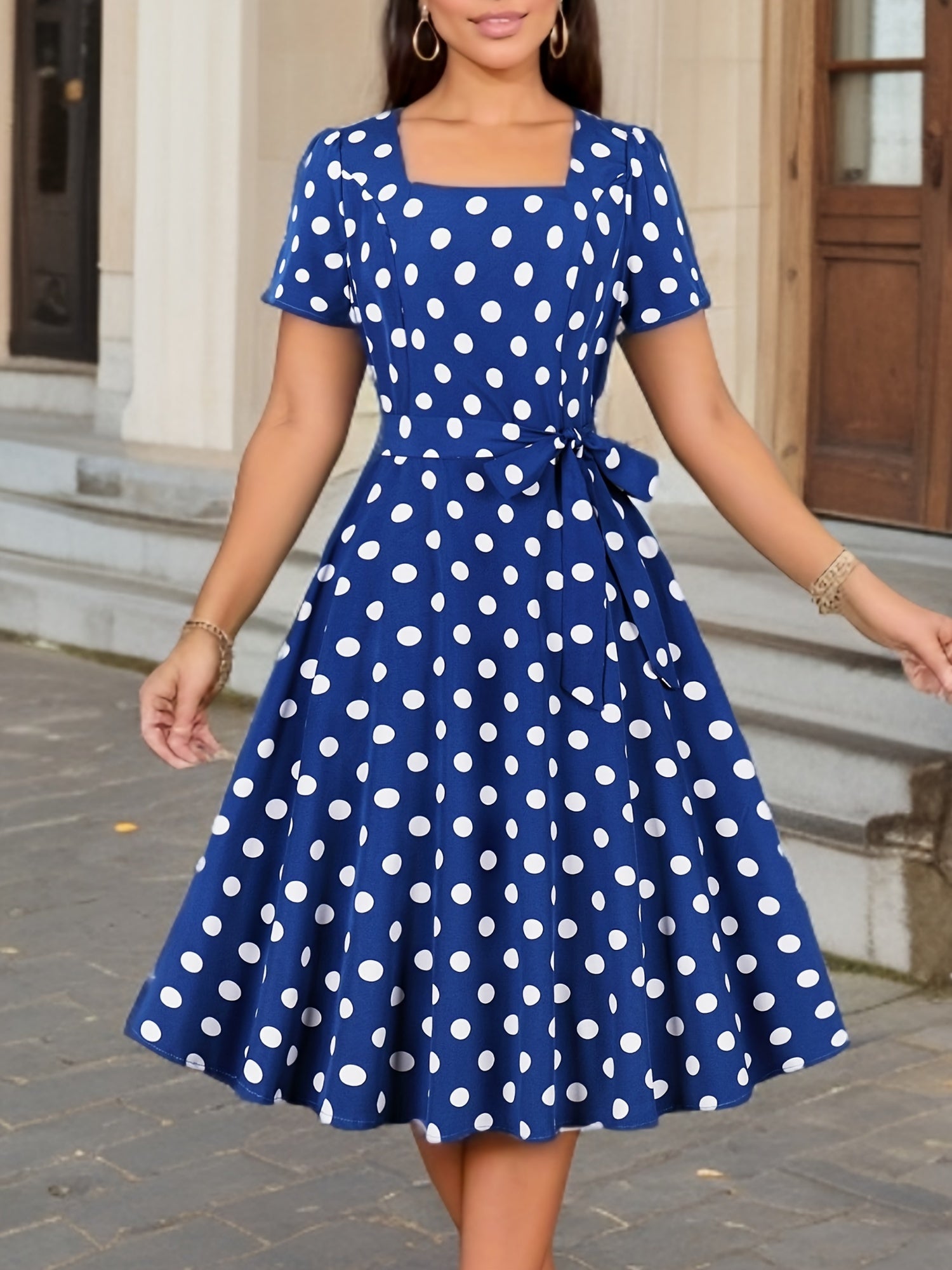Elegant Comfortable Timeless Polka Dot Dress