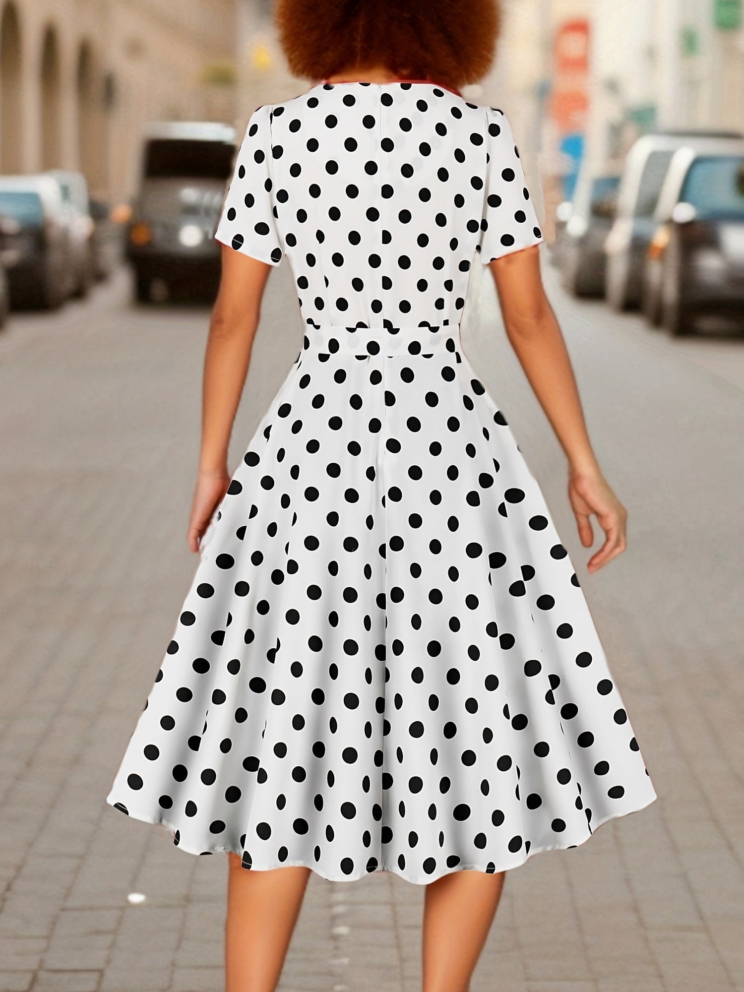 Elegant Comfortable Timeless Polka Dot Dress