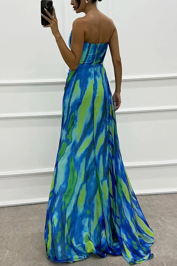 Elegant Vibrant Draped Dress