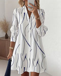 Elegant Flowy Shirt Dress