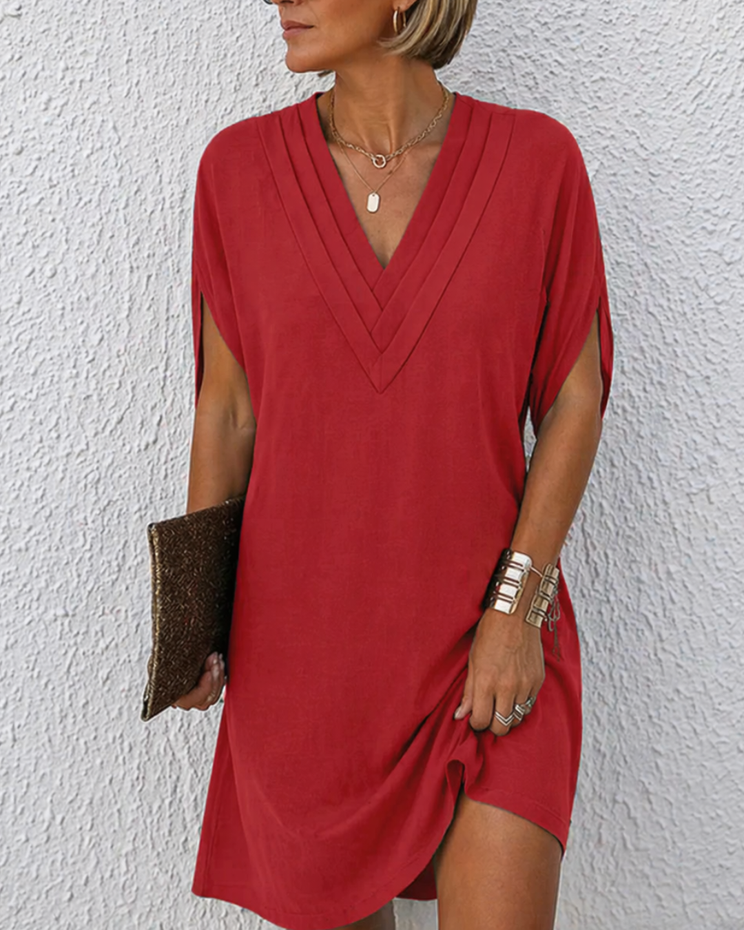 V Neckline Dress