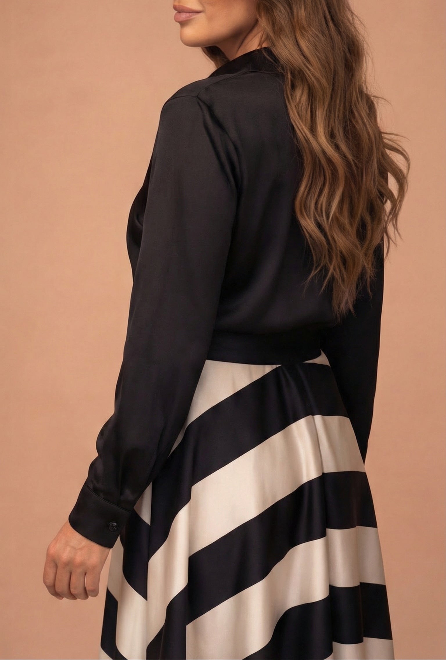 Striped Maxi Dress with Lace
