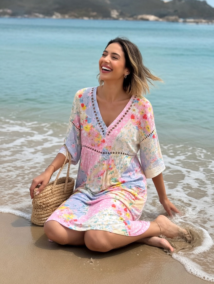 Floral Flowy Dress Summer Charm - Style 2