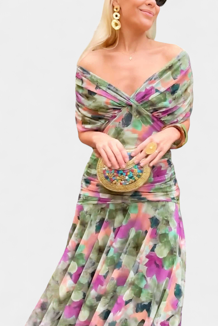 Floral Dress with Airy Grace