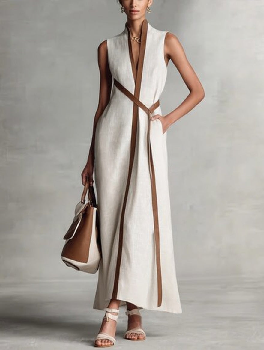 Elegant Maxi Dress with Structured Silhouette
