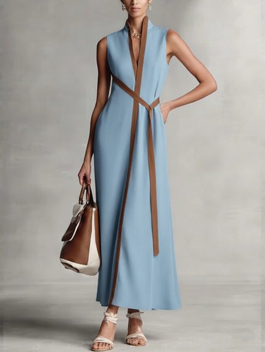 Elegant Maxi Dress with Structured Silhouette