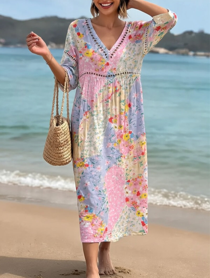 Floral Flowy Dress Summer Charm - Style 2