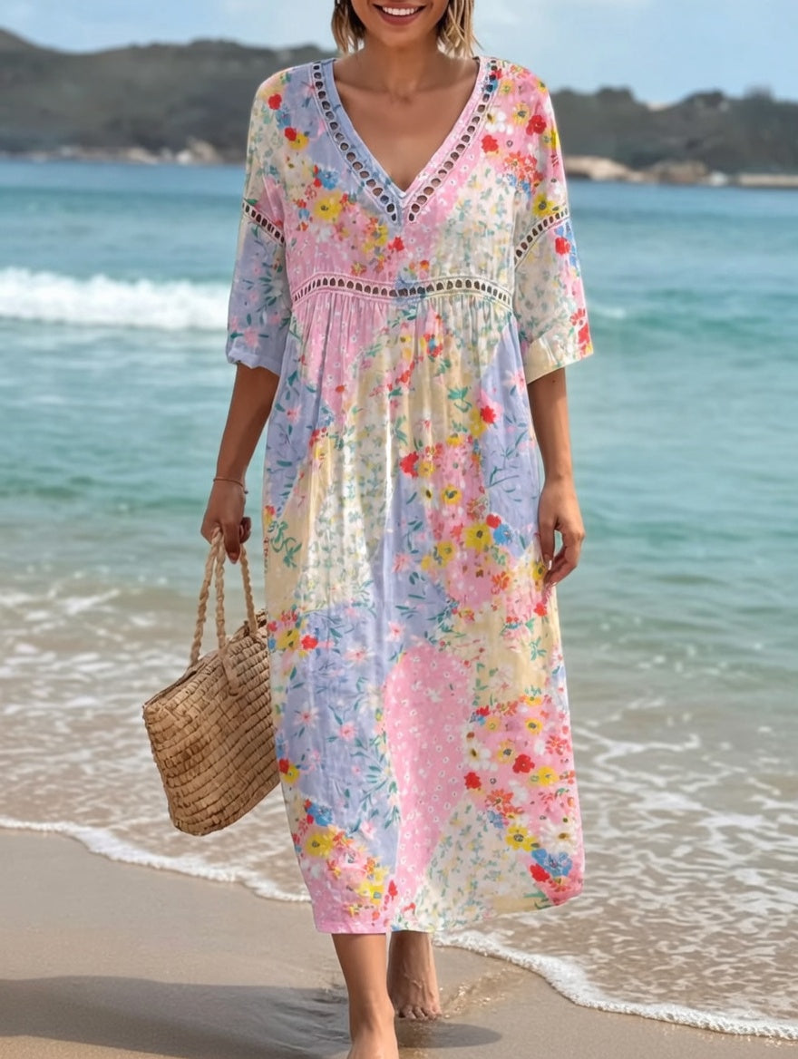 Floral Flowy Dress Summer Charm - Style 2