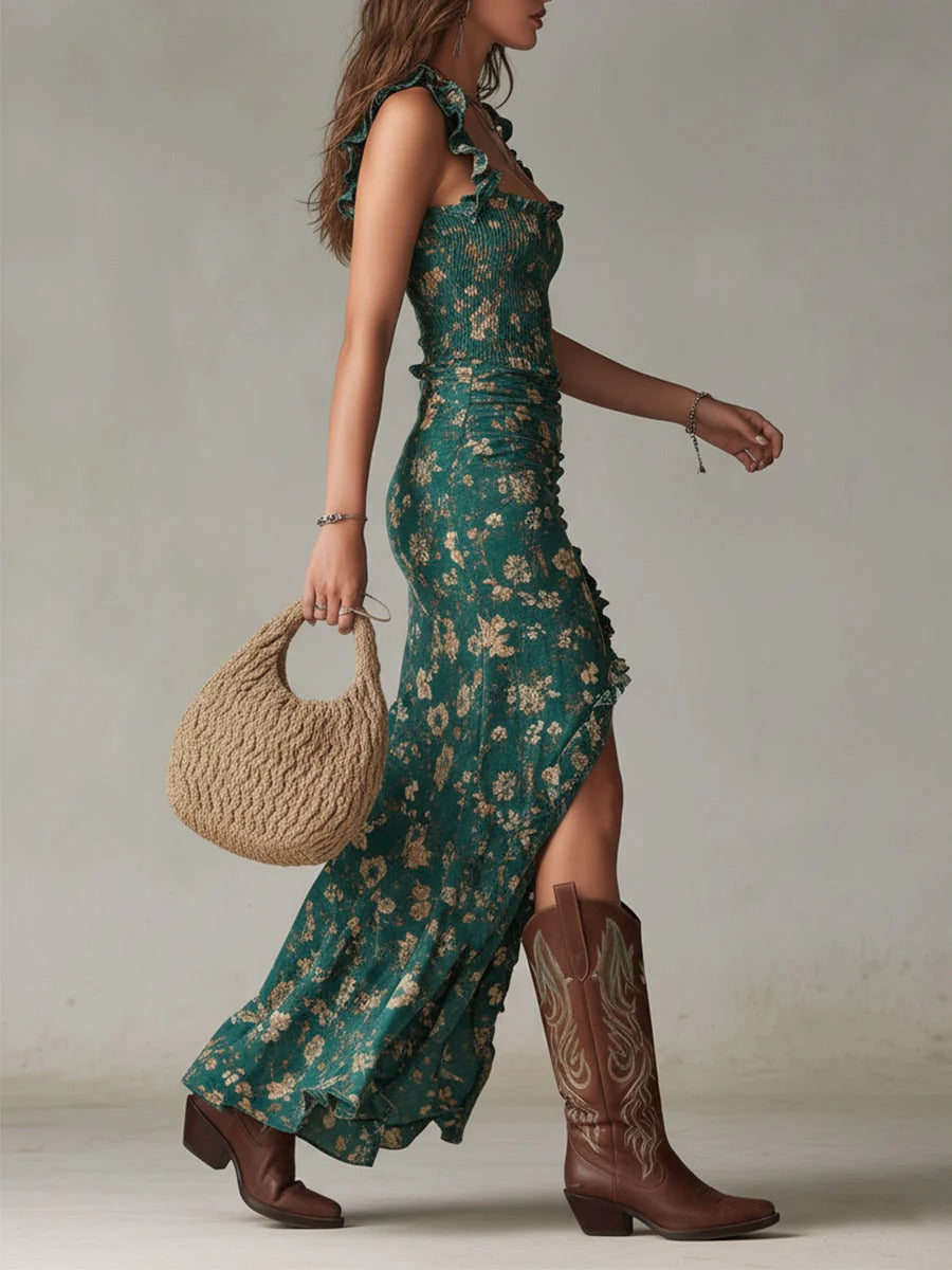Retro Boho Maxi Dress - Zara
