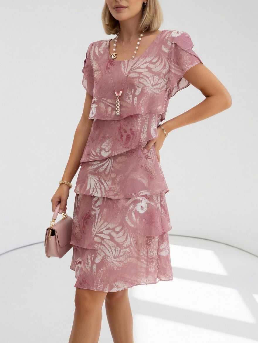 Elegant Light Floral Summer Dress