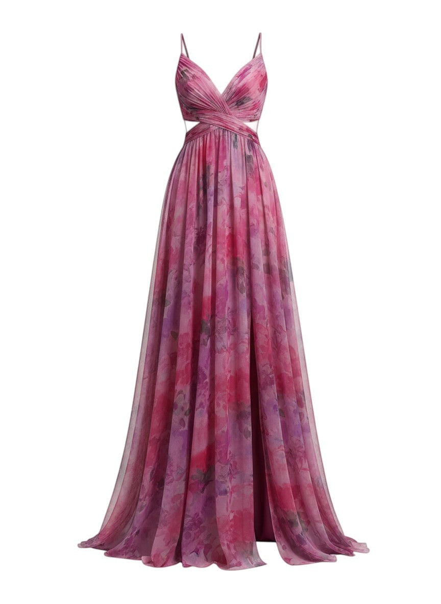 Artistic Maxi Dress with Flowy Effect