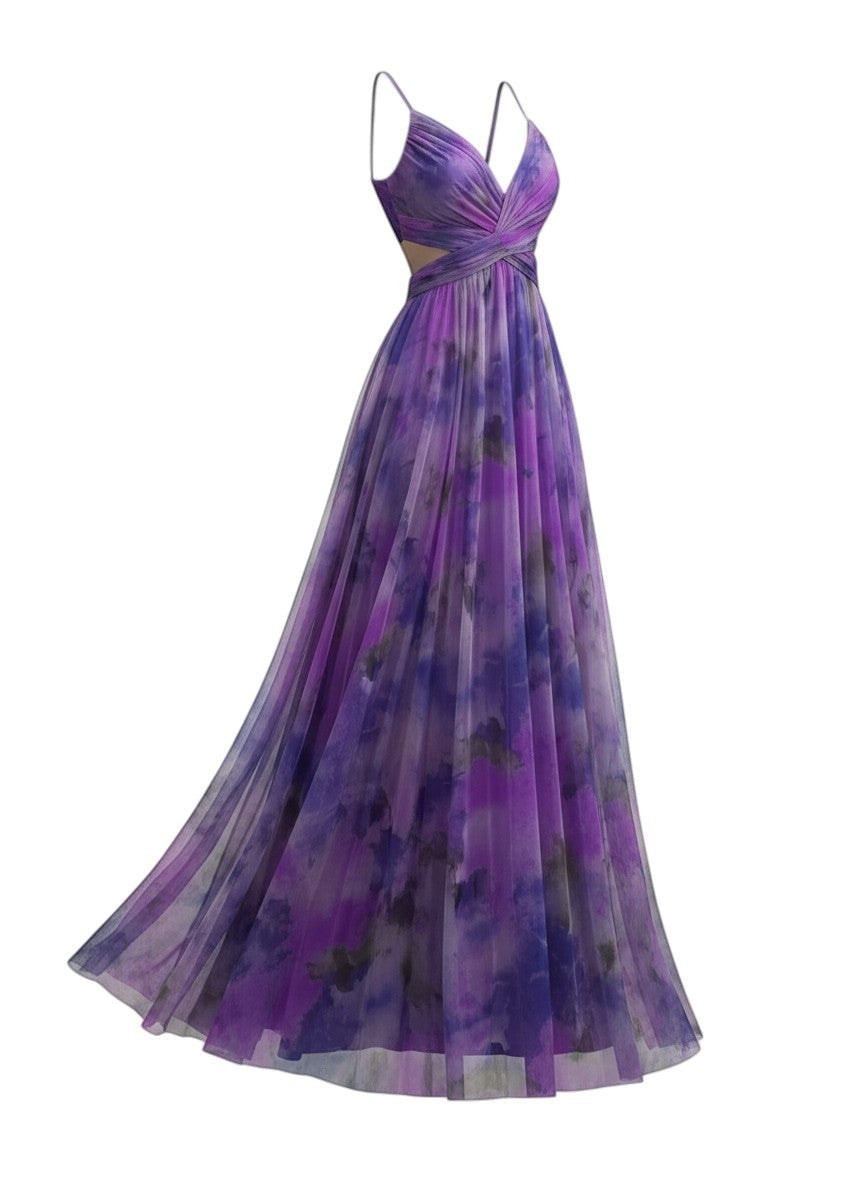 Artistic Maxi Dress with Flowy Effect