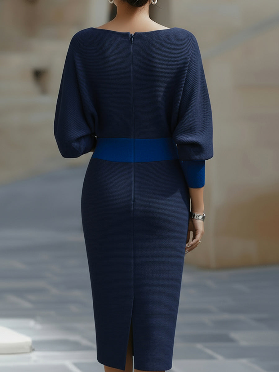 Elegant Timeless Draped Midi Dress