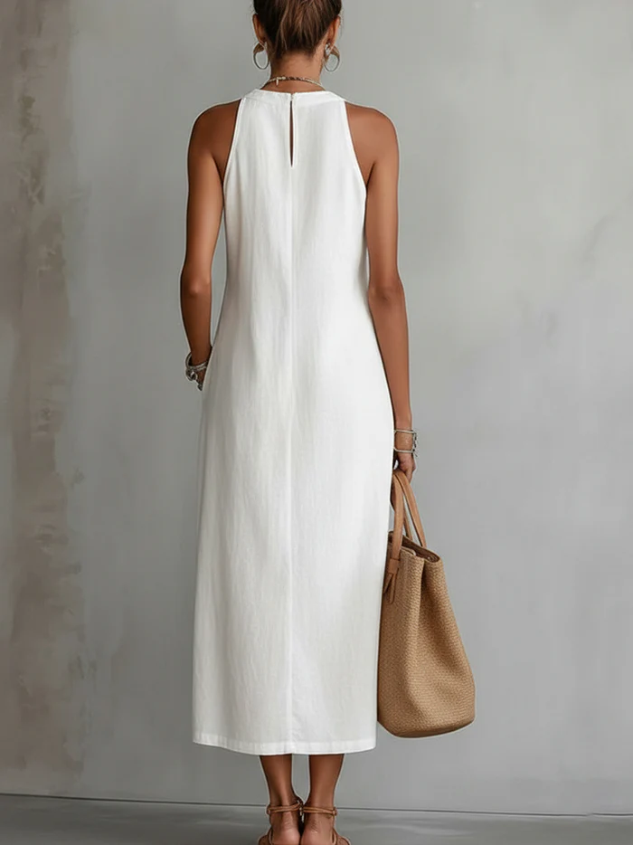 Minimalist Midi Dress Natural Elegance