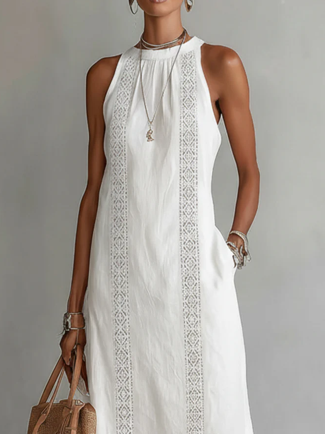 Minimalist Midi Dress Natural Elegance