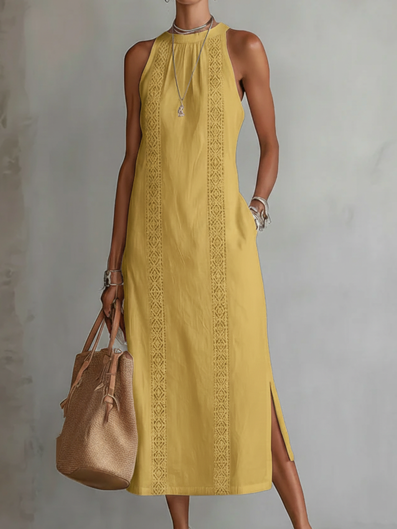 Minimalist Midi Dress Natural Elegance