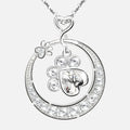 Delicate Silver Paw Necklace with Zirconia