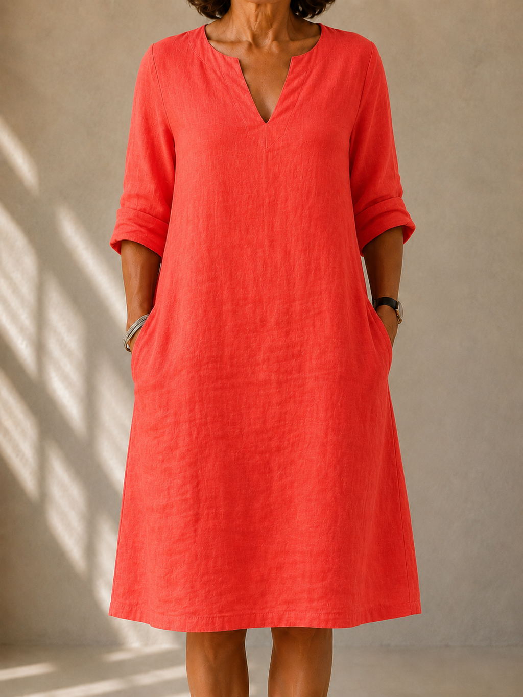 Straight Cut Flowy Dress