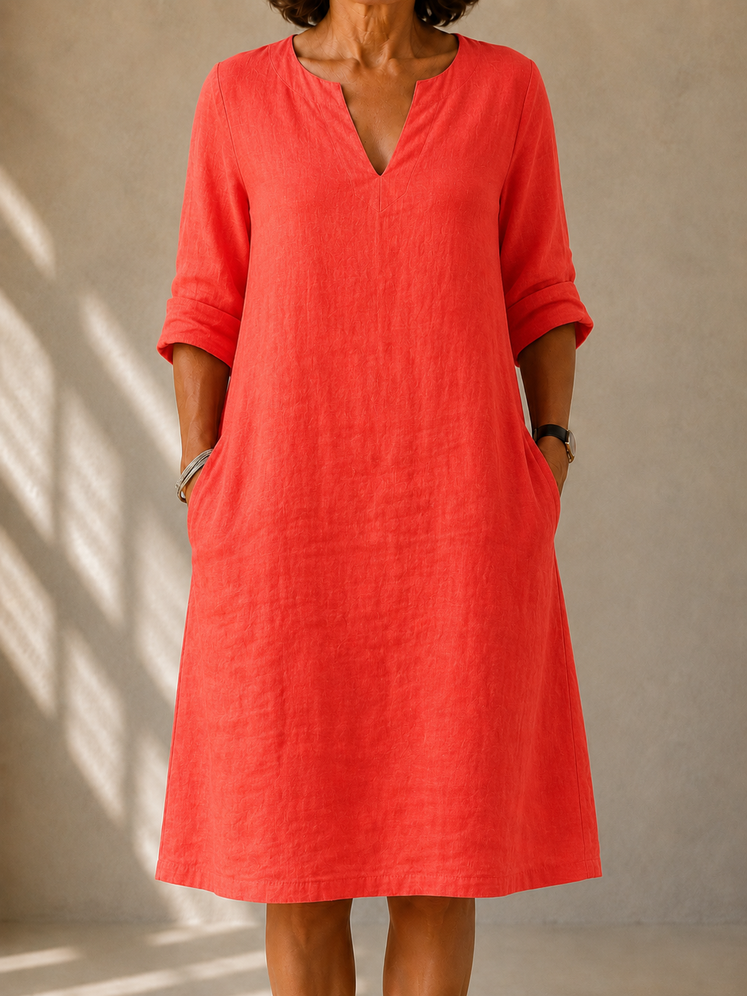 Straight Cut Flowy Dress