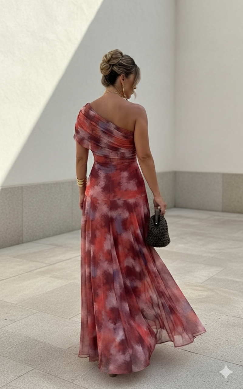 Flowy Satin Maxi Dress Timeless Elegance