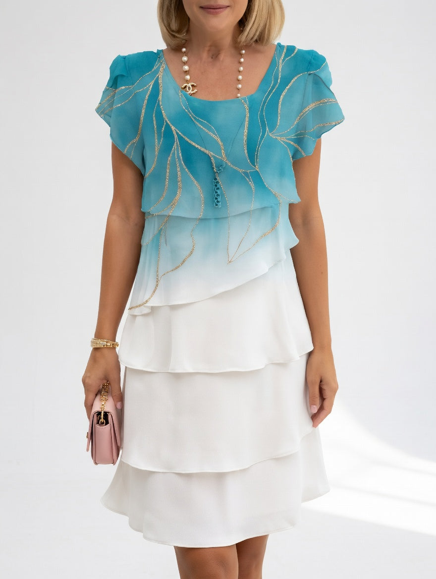 Elegant Light Floral Summer Dress