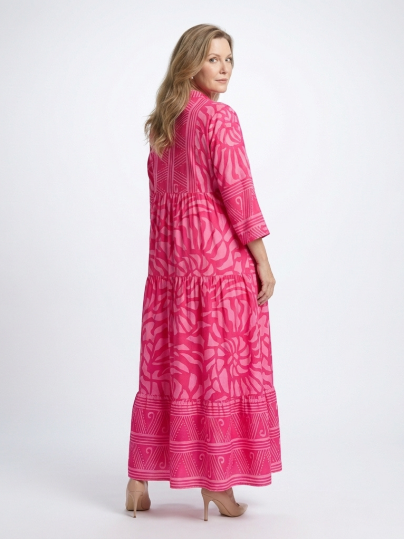 Button Front Midi Dress