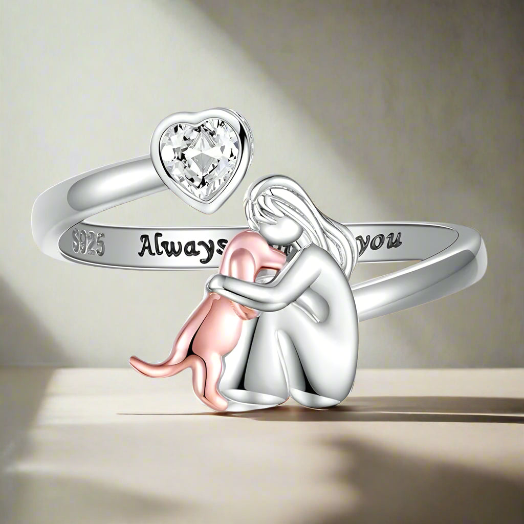 Eternal Tenderness Dog Memorial Ring